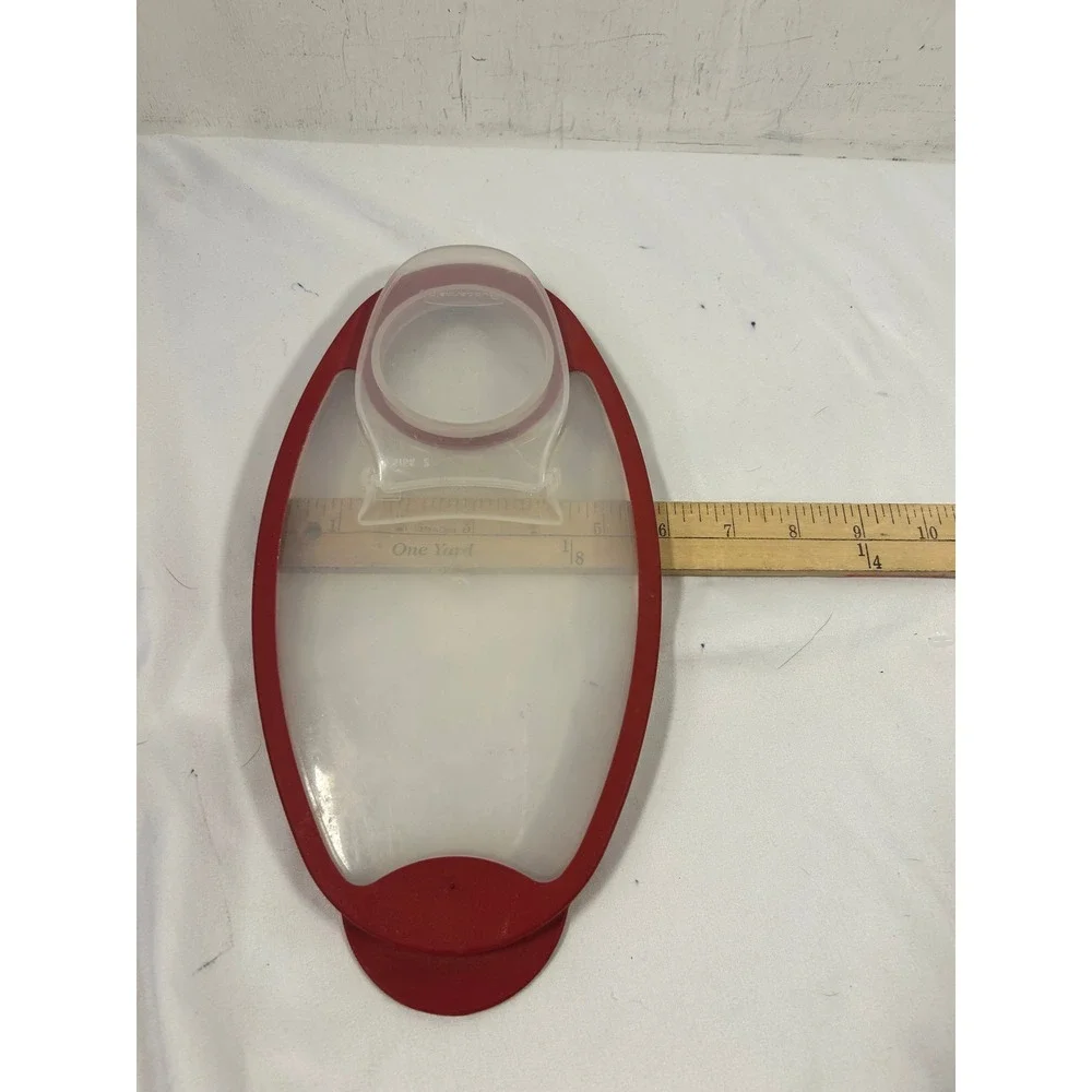 Rubbermaid‎ Cereal Container Replacement Lid 9.5x5 Red Trim Oval Pour Spout